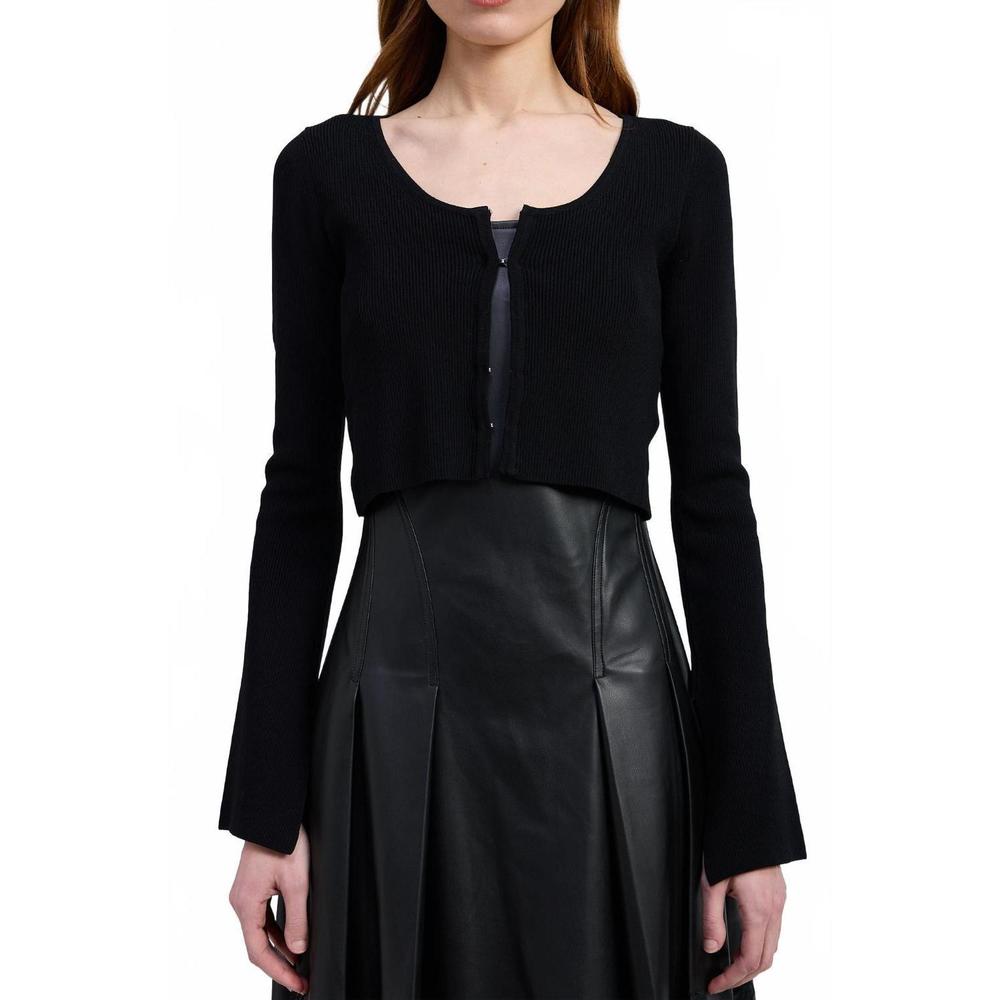 NEW EN SAISON calix crop cardigan in black